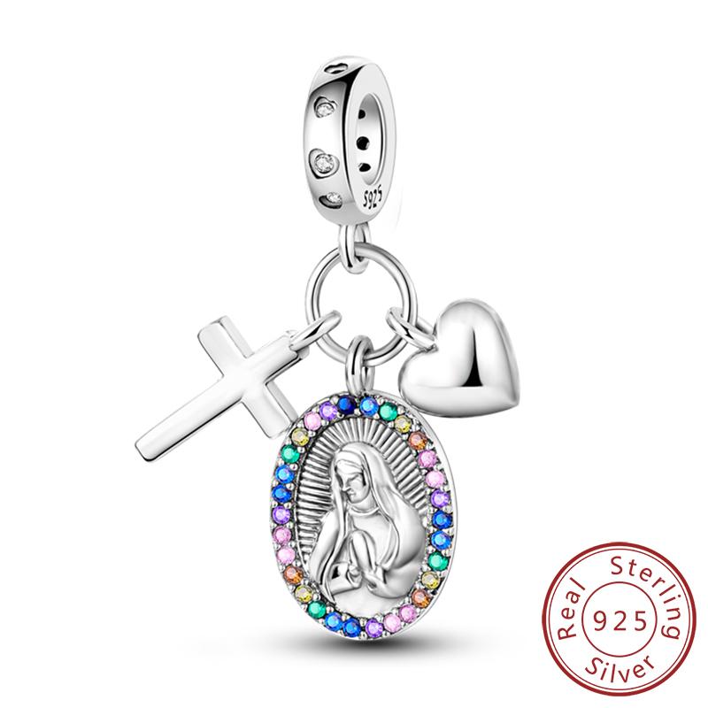 Copper Charms Beads Devil'S Eye Cross Angel Charms Fit Original Charms Bracelets Pendants Fine Diy Jewelry Making For Women