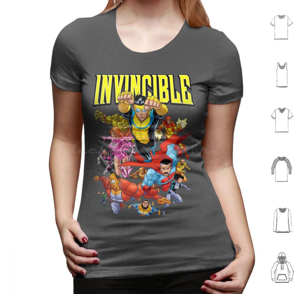 Invincible Invincible Cartoon T Shirt Cotton Men Women DIY Print Invincible Comics Anime Manga Invincible Comic Superhero Omni