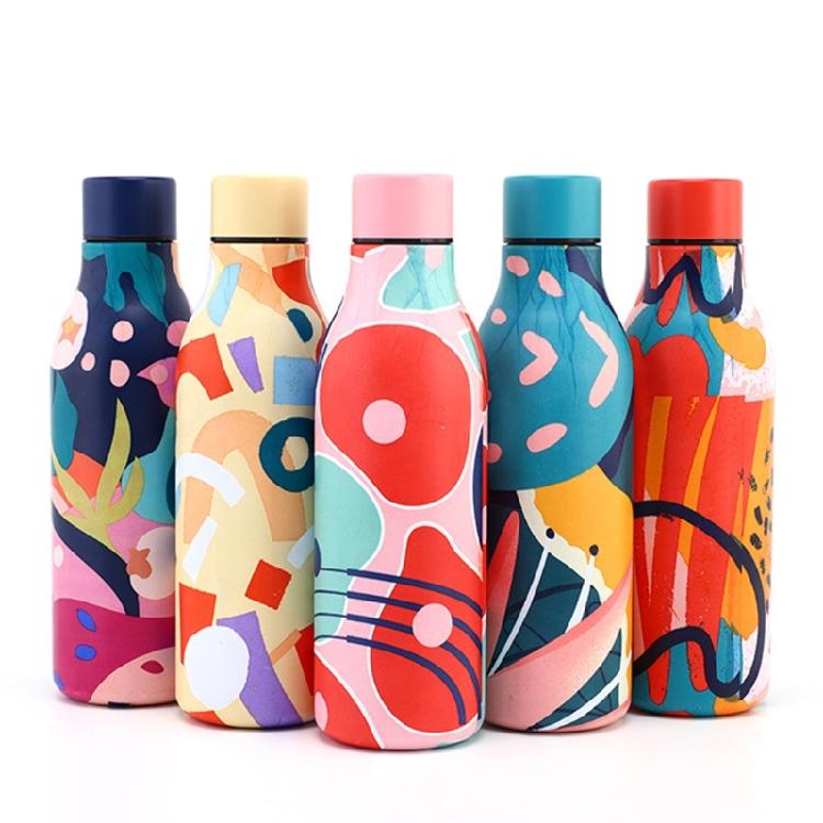 Outdoor Sports Portable  Cup Water Bottle Stainless Steels Small Mouth Bottle for Outdoor Travel Camping