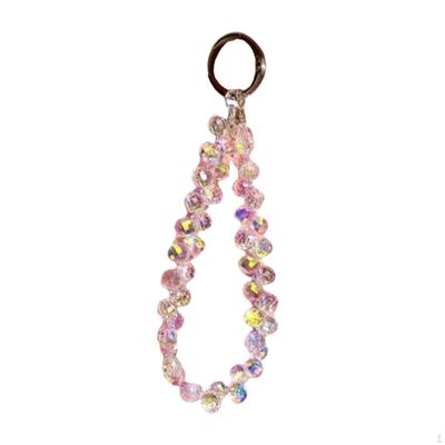 Porte-clés à perles Bracelet Porte-clés Verre Porte-clés Support pour Accessoires de Voiture Femmes