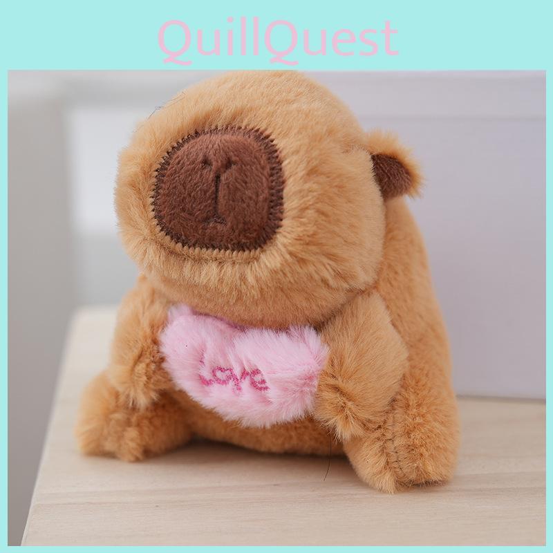 Adorable Capybara Plush Keychain Soft Toy Cuddly Animal Figure For Kids
