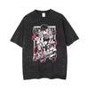 Anime Pánská trička Gotické potištěné tričko Hip Hop Streetwear Punk Léto Vintage Prané Oversized Top Pánské oblečení