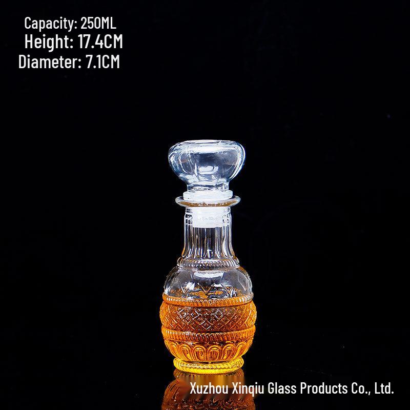 Crystal XO Spirits Decanter: Diamond Glass Red Wine Bottle