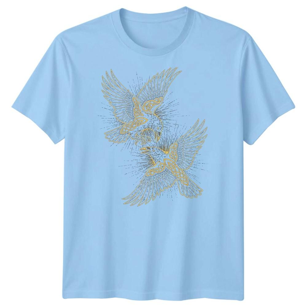 Ravens Celtic Mythology Unisexs TShirt Norse Knotwork Bird Graphic Tee S