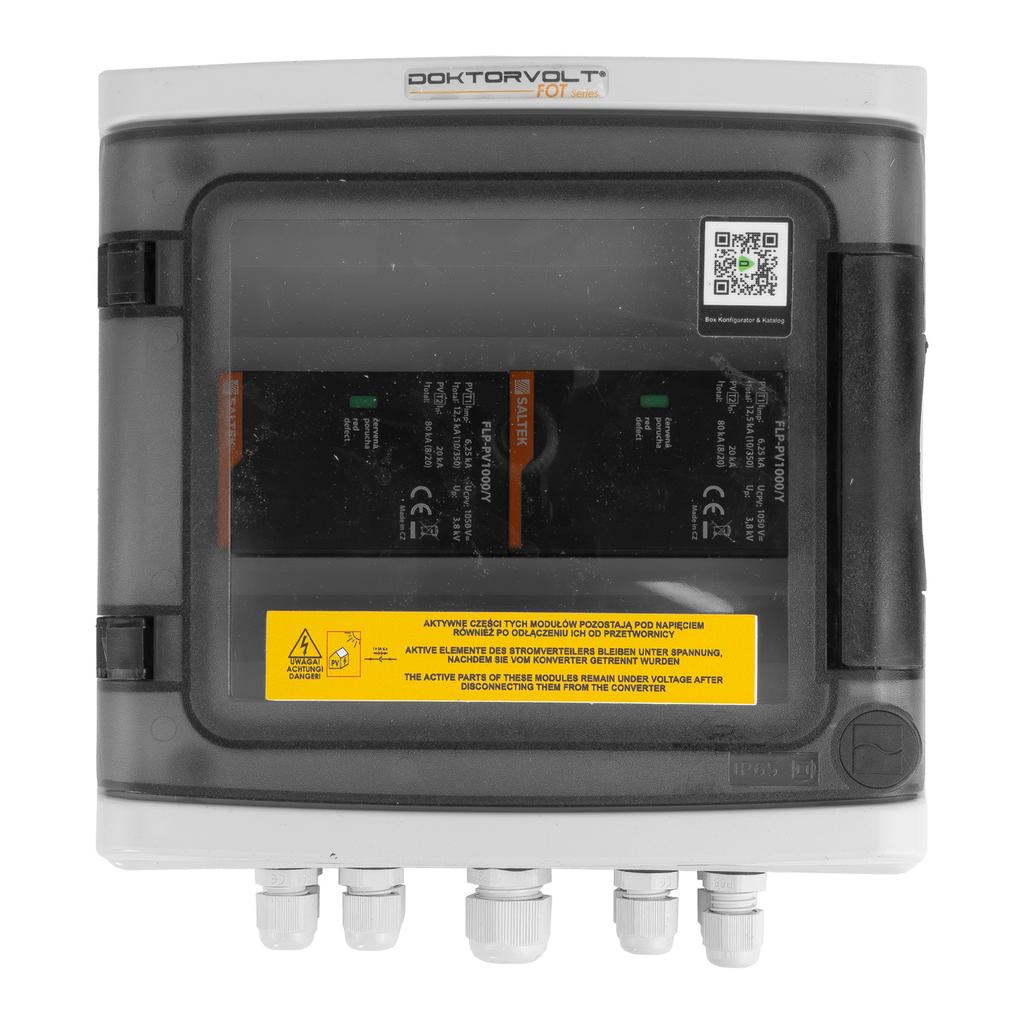 Photovoltaic Distribution Board Pv Dc 1000V T1 T2 Surge Arresters Flp-Pv1000/Y Saltek 2-String Ip65 Solar Surface-mounted Doktorvolt Dv-6432-Fot