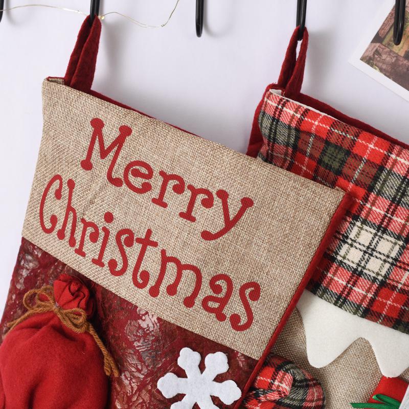 Large Christmas Stockings & Santa Gift Bags for Holiday Decorations