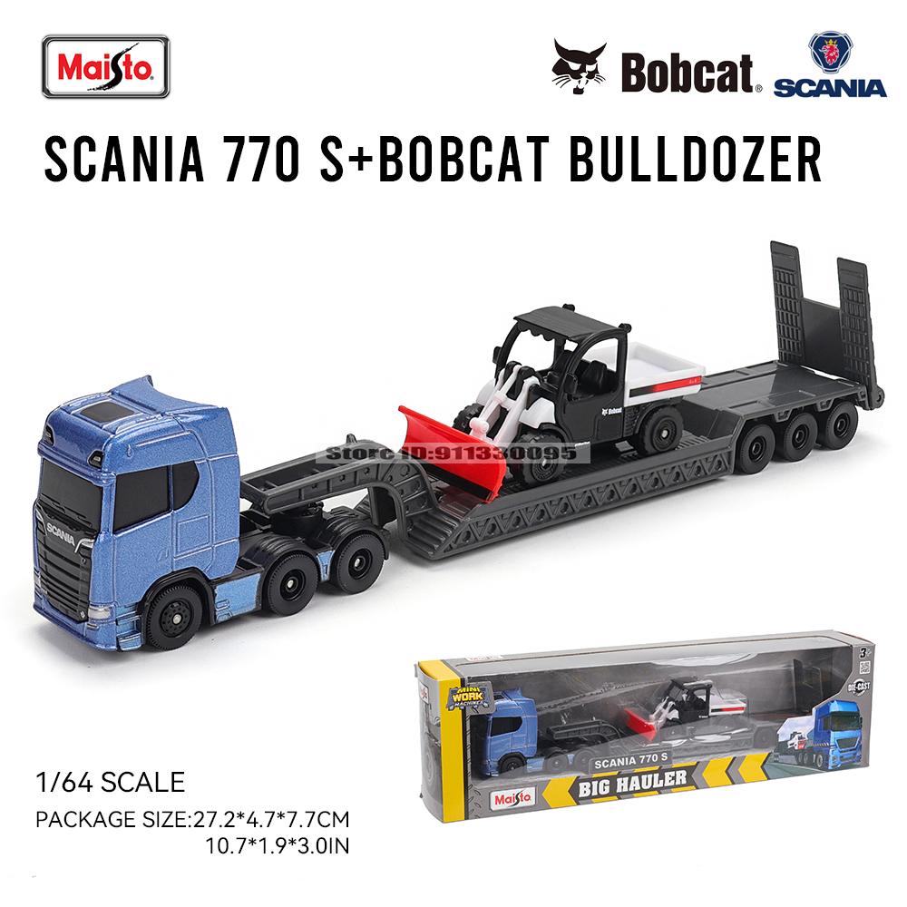 Maisto 1:64 SCANIA 770 S Volvo Gaffeltruck Transportkjøretøy Gravemaskin trykkstøpt presisjonsmodellbil Modellsamling gave