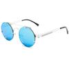 Round Steampunk Sunglasses Men  Fashion Elastic    Designer Vintage Rimless Sun Glasses For Women Lentes De Sol