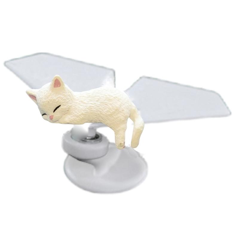 

Rotating Plane Car Dashboard Ornament with Cute Cats Figurine Strong Resin Craft Upgrades for Office Desk Decoration