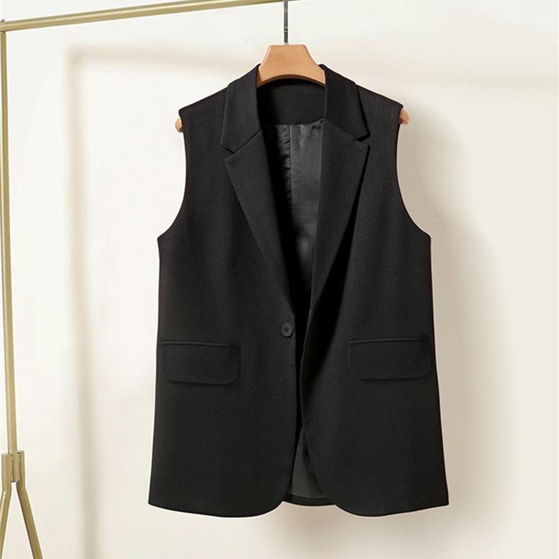 

Костюм-жилет, женская верхняя одежда, модная весенне-осенняя новая свободная одежда с разрезом XL