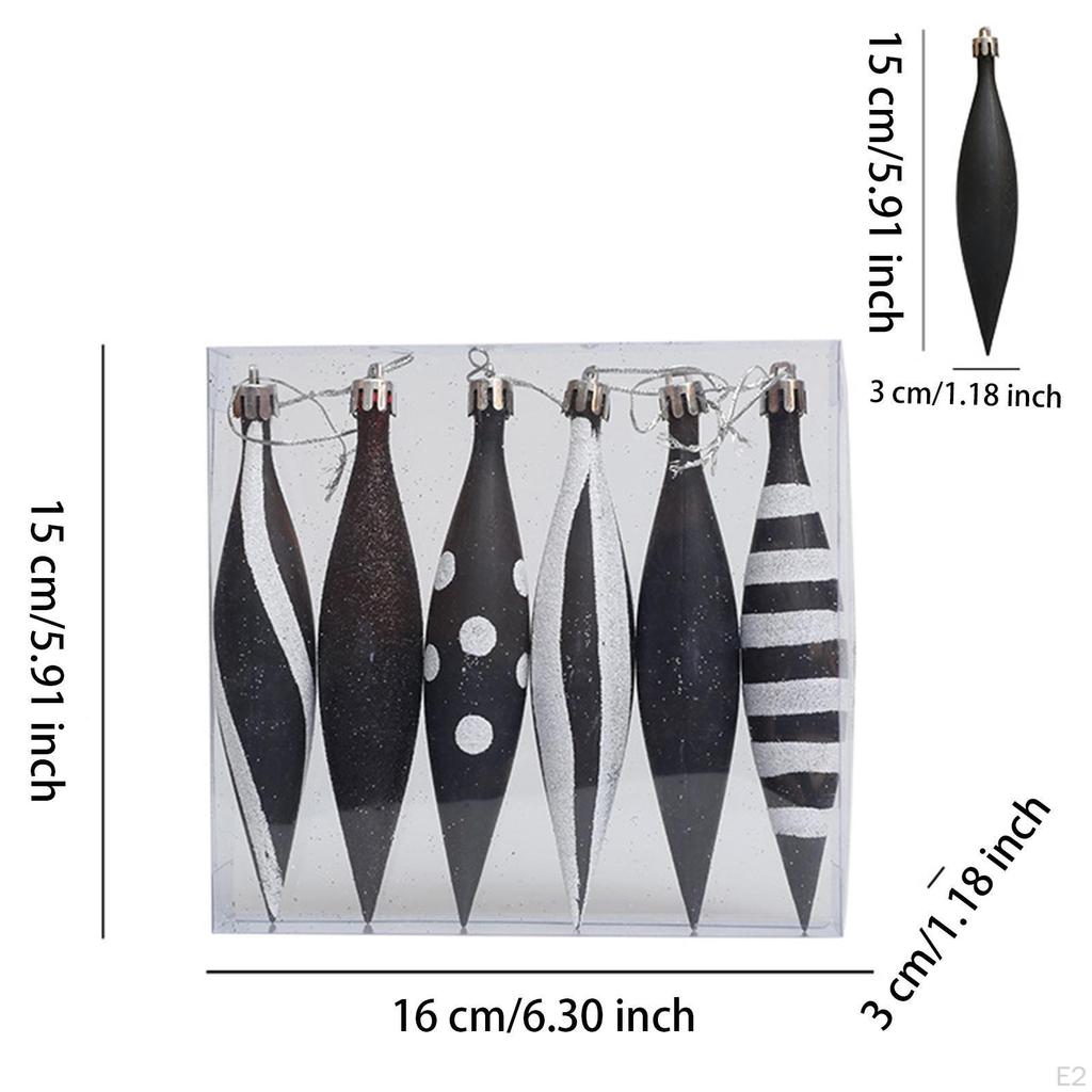 6 Stück Weihnachtsbaum Hängeornament Set, Weihnachtsdekorationen Zuhause Weihnachten