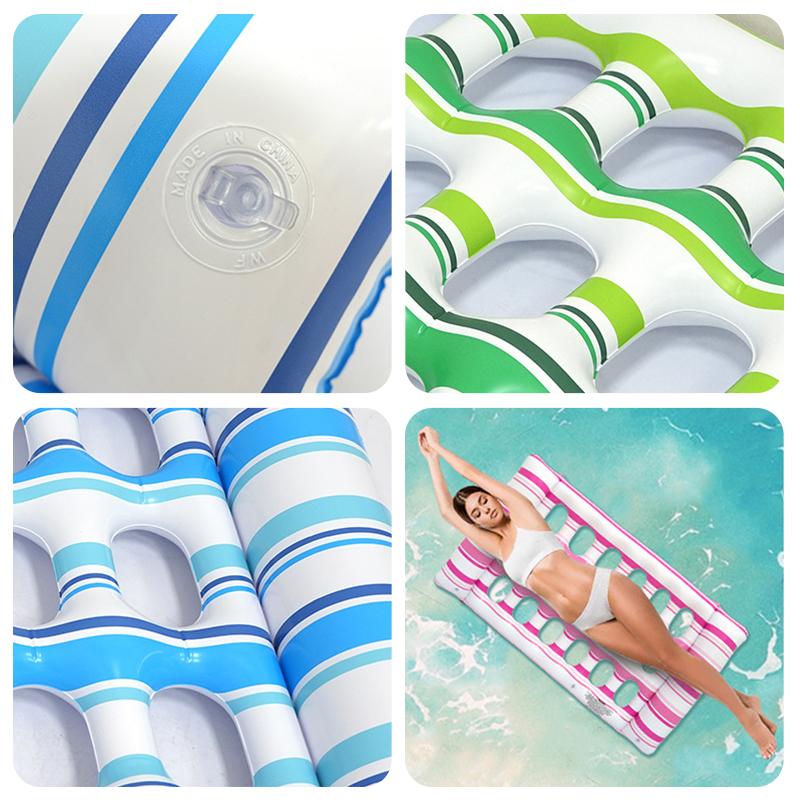 1PC Floating Raft On Water Portable PVC Floating Raft Floating Row Chair Floating Bed Creative 120x70cm