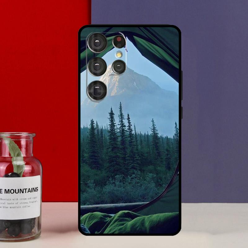 Camping Nature Mountain Funda Case For Samsung Galaxy S25 Ultra S9 S10 S20 S21 FE S22 S23 Plus S24 Ultra Phone Cover