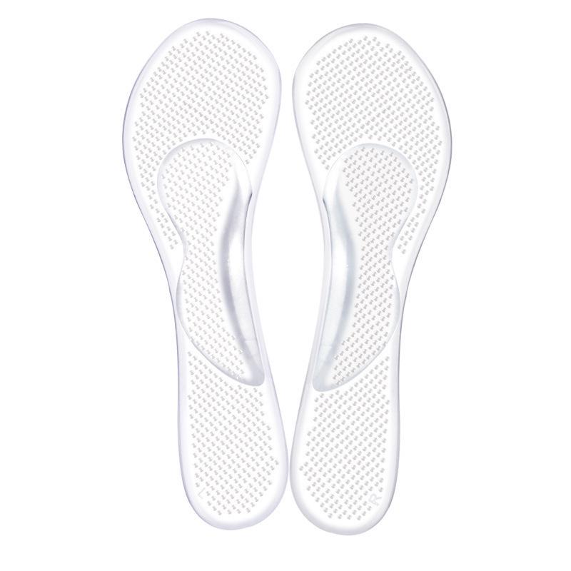 Long Gel Invisible High Heel Half-Size Insoles for Women, Flat Feet Sandal Insoles for Arch Support and Massage, Seven-Point Design