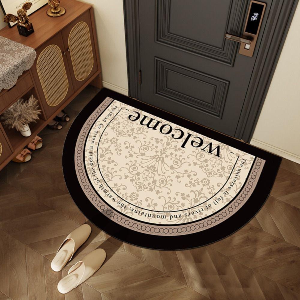 Semicircular Bathroom Carpet 40x60cm Bedside Floor Mat Toilet Carpet Bath Mat Rug Toilet