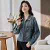Spring and autumn new retro temperament high-end jacket early autumn short popular top polished denim jacket women