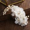Bridal Wedding Handmade Headwear Flower White and Red Two-Color Hair Accessories Comb Dress