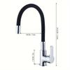 Modern Stainless Steel Kitchen Faucet with 360° Silicone Spray Head, High Pressure Dual Spray Modes, Hot/Cold Mixer Tap,