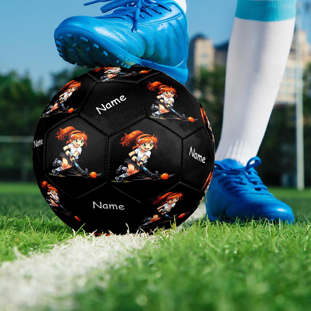 Custom Name hockey Theme Size 5 Soccer Ball, Suitable for Both Indoor and Outdoor Matches, a Gift Suitable for Everyone.