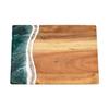 Personalized Cutting Board with Ocean Resin Custom Charcuterie Board Engraved, Decorative Wood Cutting Board Wedding Gift, Unique Resin Cutting Board