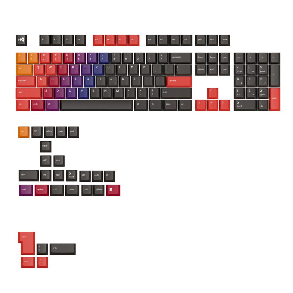 Glorious GPBT Gradient Keycaps - Celestial Fire - US - Retail GLO-KB-ACC-KC-GPBT-GR-CEF-US KB0864