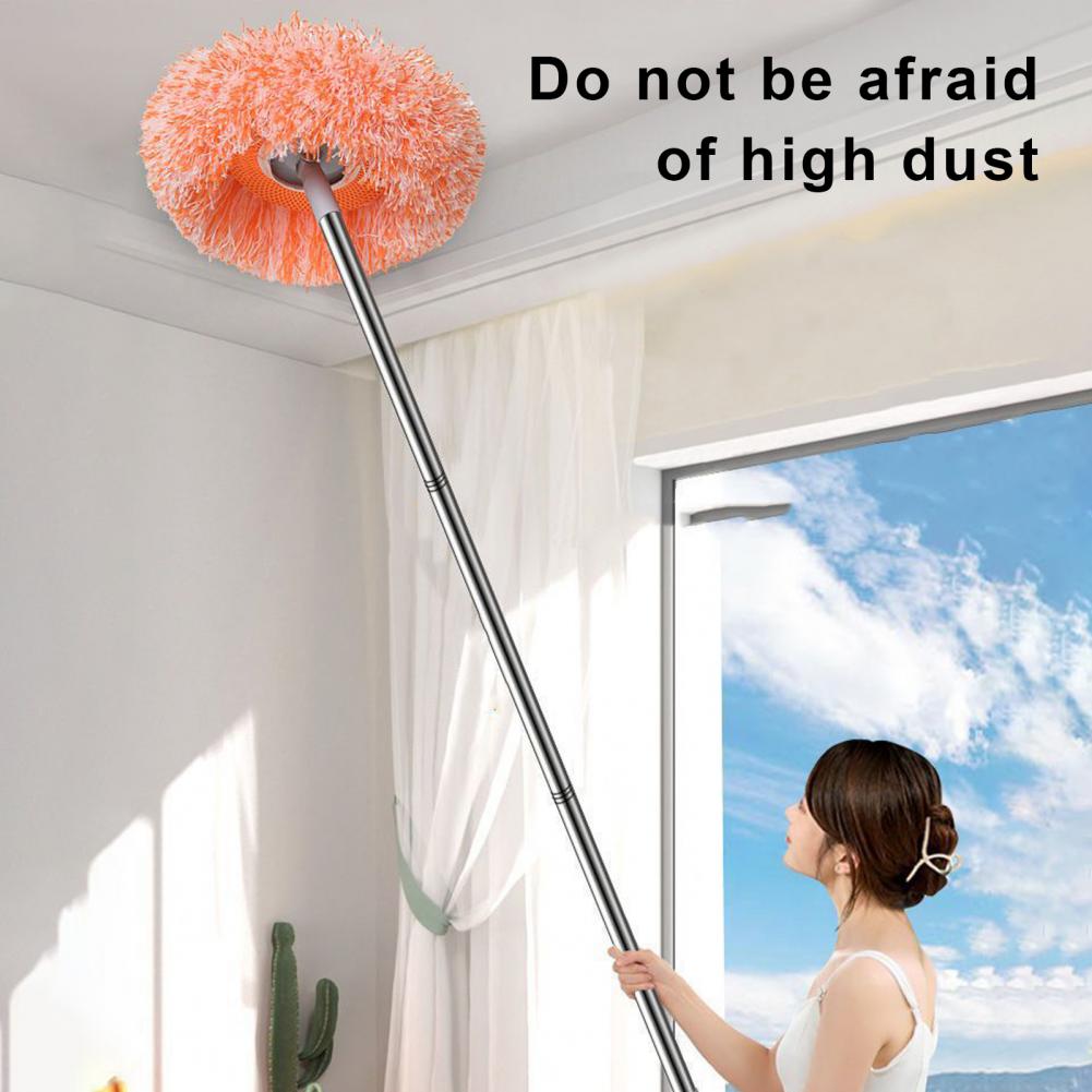 Cleaning Mop With Long Extended Handle Freely Retractable 360-degree Rotatable Adjustable Dry Wet Use Home Bathroom Cleaning Mop