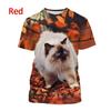 Women's T-Shirts Harajuku Cat Graphic Print 3D Tops Summer Short Sleeve Casual Tees Kawaii Animal T Shirt