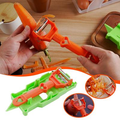 Pelador Multifuncional Pelador de Frutas y Verduras Acero Inoxidable Fácil de Limpiar Herramienta de Pelado para Cocina Zanahorias Patata Naranja Limón