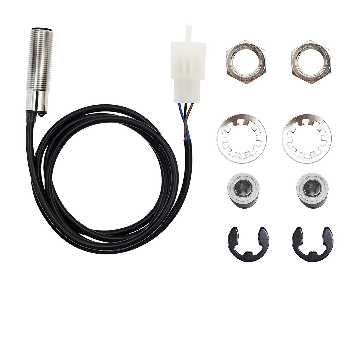 Universal Motorcycle Speedometer Sensor Cable, Digital Odometer Magnetic Replacement Kit with 2 Magnets for Gauge Repair чёрный
