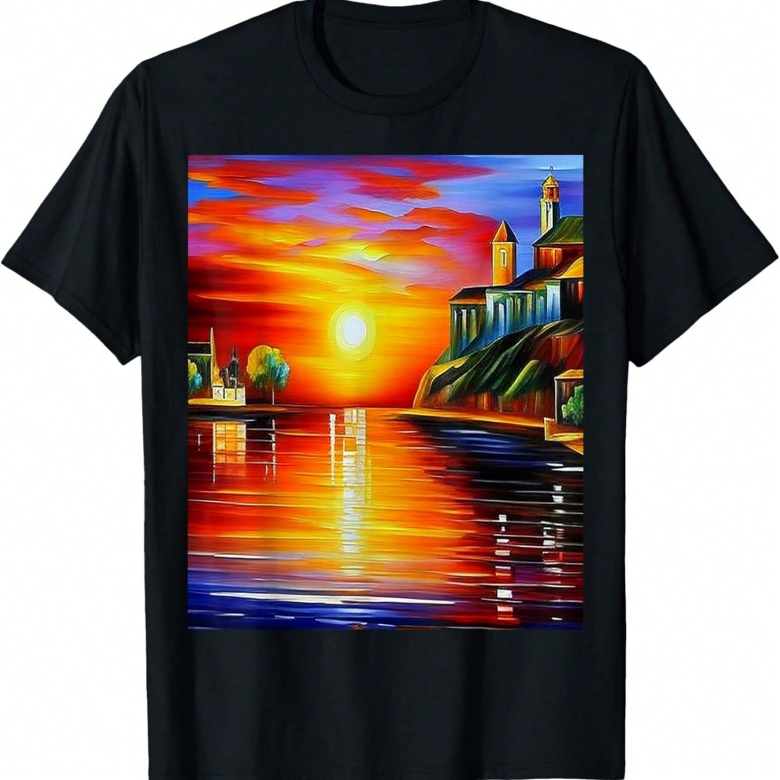 Sunset Mountain Nature Hiking Camping Outdoors Mountains T-Shirt S