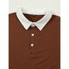 Long Sleeved Lapel Button Men's Casual Top Polo Shirt