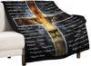 Christian Lion Scripture Jesus Throw Blanket for Women Men Kids Adults, Soft Warm Cozy Fleece Blanket for Couch Sofa Bed