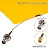 1Pcs Sma / Rp-Sma Male / Female Plug To Bnc Female With Nut Bulkhead Jack Extend Rg316 Rf Coaxial Cable Connector