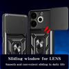 Slide Lens Armor Funda for Tecno Pova 6 Neo 4G Case Magnetic Rotate Ring Stand Holder Cover for Tecno Pova 6 Neo 4G Case Capa