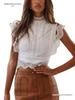 2026 Summer Hot Selling Sexy Hollow-Out Geometric Pattern Women's Lace Chiffon Top