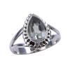 Natural Green Amethyst Gemstone 925 Solid Sterling Silver Gift Ring S.6.5 m7G27