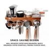 NEOUZA Espresso Accessory Wall-Mounted Storage Stand for 515358mm Coffee Tampers, Distributors, and Portafilters, for Bars, Homes, and Offices
