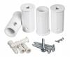 Radiator Hangers for Bathroom Radiator Holders 4 Pieces Long 58mm White Sleeves
