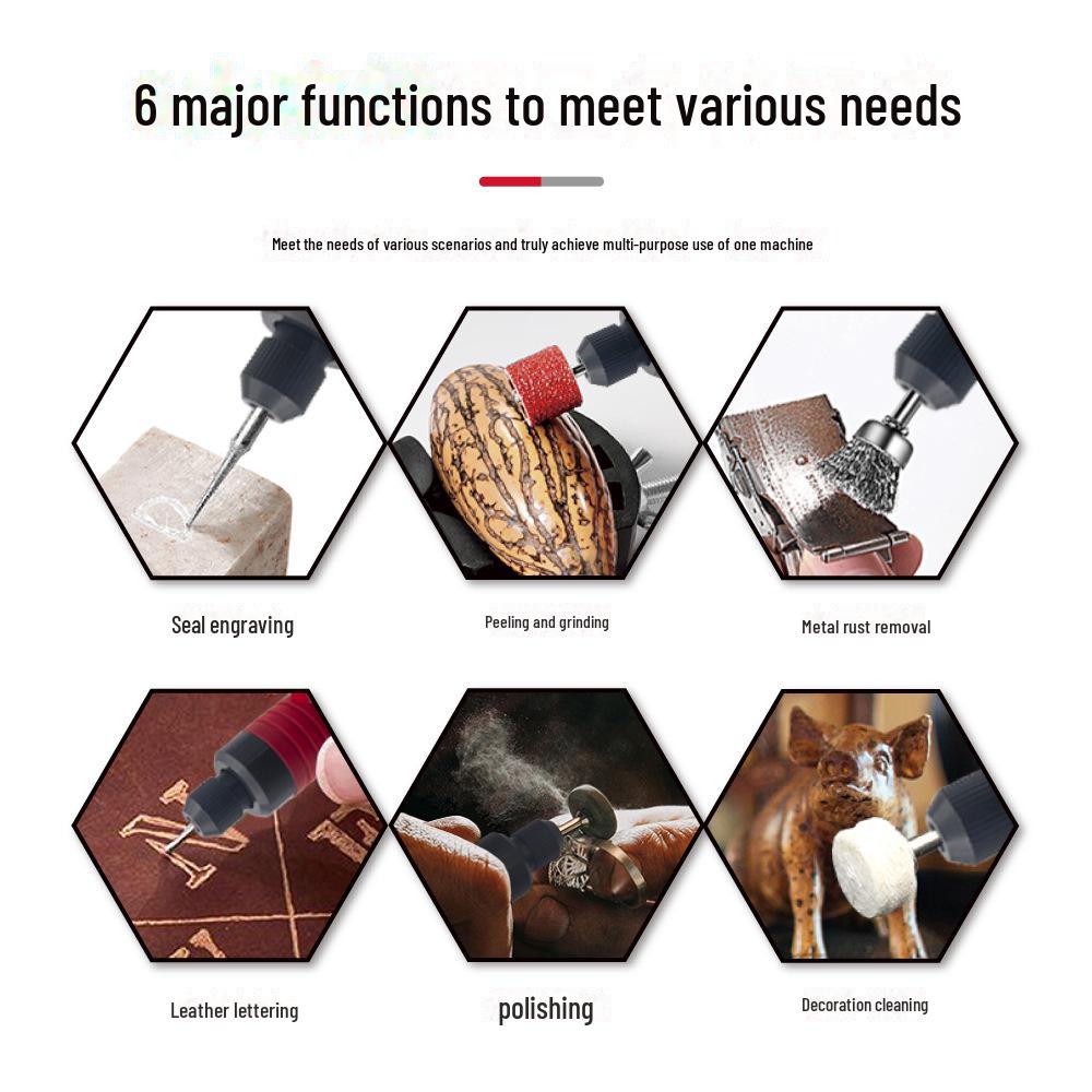 Rechargeable Lithium Battery Electric Grinder: Portable Engraving & Polishing Tool, Customizable OEM Options Available