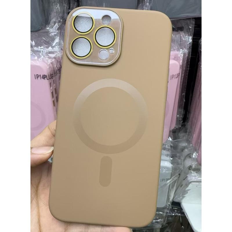 Applicable To IPhone16ProMax Liquid Silicone Magnetic Suction Phone Case Apple 15 Full-cover Soft Anti Fall 14 Protective Case