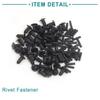 ACROPIX 50pcs Car Rivet Fastener Bumper Fender Push Clip Universal 5mm Hole Black
