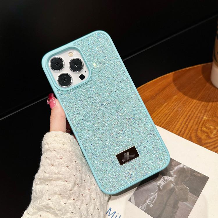 Flash diamond advanced sense rhinestone iPhone16 electroplating 15 light luxury style European and American applicable Apple 17ProMax mobile phone cas