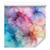 Wallpaper Ink blue, turquoise, purple and powder pink 50x1000