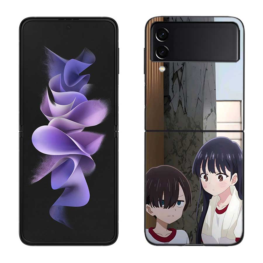 

Yamada Anna Phone Case For Samsung Z Flip 7 6 5G Galaxy Z Flip 5 4 3 Black Hard Cell Cover Luxury PC Shell Coque Samsung Z Flip 5 5G