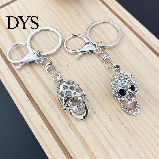 Unisex Keyring Bling Rhinestone Skull Keychain, Halloween Gothic Keychain Pendant, Handbags Backpacks Purse Charm Accessory Decorative Key Chain