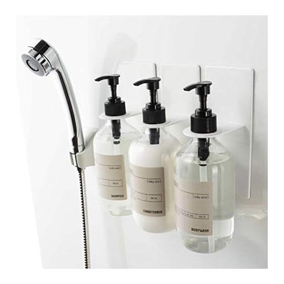 [Bulk Purchase Set] Yamazaki Jitsugyo Tower Magnetic Bathroom Dispenser Holder (White, Set of 2)