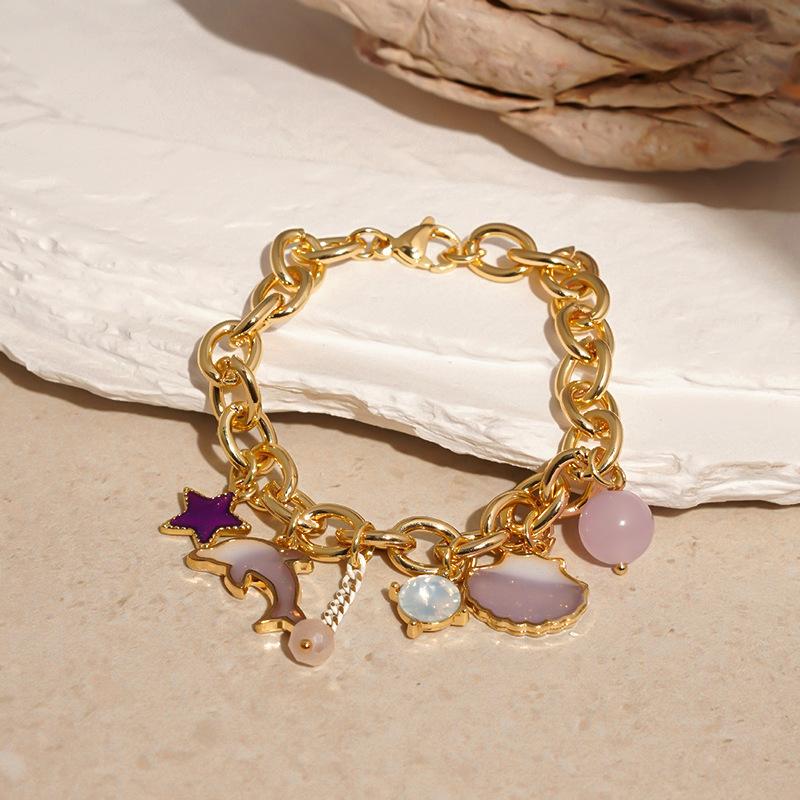 Cartoon children's fun ceramic bracelet summer new small fresh versatile bracelet new Chinese retro high-end jewelry women