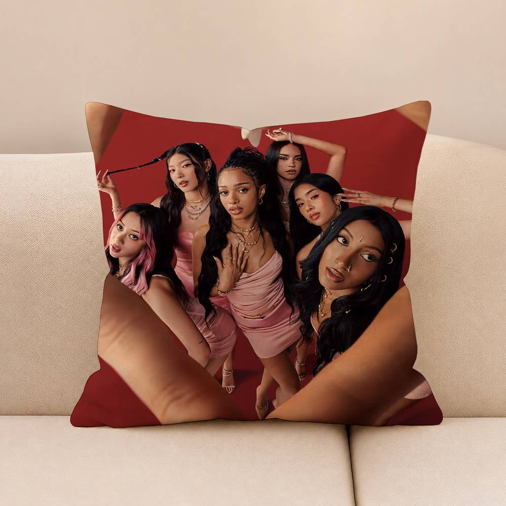 KKATSEYE KPOP Girl Debut MultiSize Printed Pillow Covers Home Decoration
