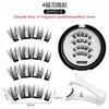 Magnetic False Eyelashes Set With Eyelash Curler Soft Natural Full Strip Reusable No Glue