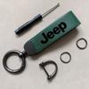 Per Auto Jeep Portachiavi ad Anello in Pelle Vintage Catena in Lega di Zinco Chiave per Jeep Grand Cherokee Wrangler JK Gladiator Compass Renegad